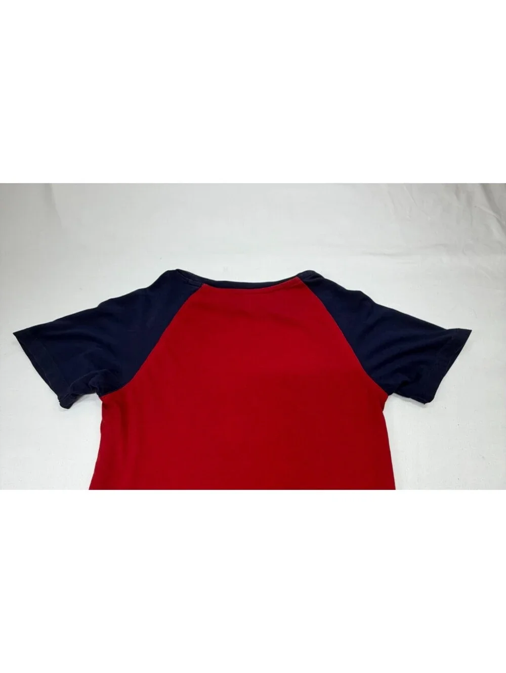 Polo Ralph Lauren Boy's T-Shirt Short Sleeve Cotton Colorblock Size S Red Blue